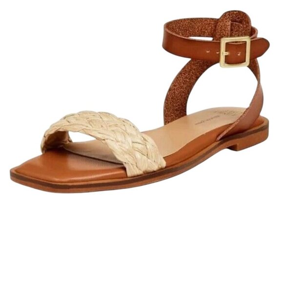Time and Tru Braided Ankle Strap Sandals Memory Foam Sz 8 #154K - Picture 1 of 9
